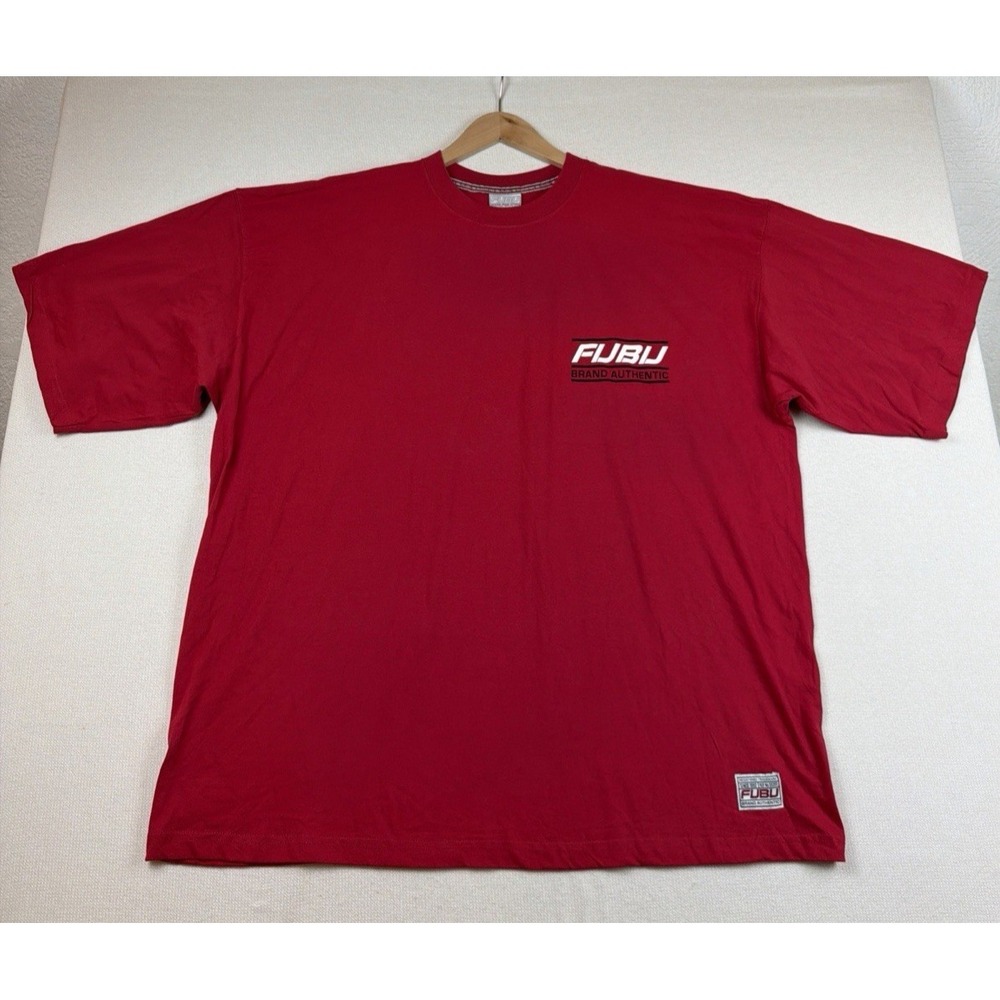 Fubu The Collection Men's Red T-Shirt Size 3XL Streetwear Grunge Skater Y2K